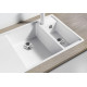 Кам'яна кухонна мийка Blanco AXIA III 6S Білий чаша праворуч обробний столик з ясена (523466)