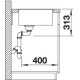 Каменная кухонная мойка Blanco SUBLINE 320-F Алюметаллик в уровень со столешницей (523418)