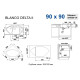 Кам'яна кухонна мийка Blanco DELTA II Перлинний Кутова (523659)