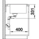Каменная кухонная мойка Blanco PLEON 6 Split Серый беж (521696)