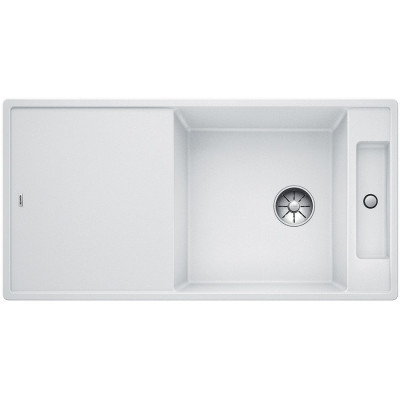 Каменная кухонная мойка Blanco AXIA III XL 6S-F Белый разделочная доска из безопасного стекла в уровень со столешницей (523529)
