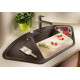 Кам'яна кухонна мийка Blanco DELTA II-F Чорний, кутова, в один рівень зі стільницею (525868)