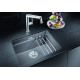 Кам'яна кухонна мийка Blanco ETAGON 500-U Вулканічний сірий під стільницю (527258)