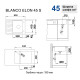 Кам'яна кухонна мийка Blanco ELON 45 S Темна скеля (524815)