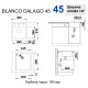 Кам'яна кухонна мийка Blanco DALAGO 45 Чорний (525869)
