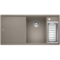 Кам'яна кухонна мийка Blanco AXIA III 6S Сірий Беж чаша праворуч обробний столик з ясена (523469)