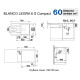 Кам'яна кухонна мийка Blanco LEGRA 6 S Compact Антрацит (521302)