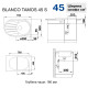 Каменная кухонная мойка Blanco TAMOS 45 S Черный (526100)