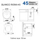 Каменная кухонная мойка Blanco RIONA 45 Нежный белый (527143)
