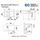 Кам'яна кухонна мийка Blanco METRA 6 S COMPACT Антрацит (513473)