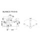 Кухонный каменный смеситель Blanco TIVO-S Хром/Темная скала (518798)