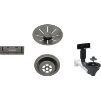 Відвідна арматура InFino Blanco для однієї чаші з корзинчатим вентилем 3 ½", без клапана-автомата, satin dark steel (207424) Відвідна арматура InFino Blanco для однієї чаші з корзинчатим вентилем 3 ½", без клапана-автомата, satin dark steel (207424)