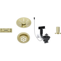 Відвідна арматура InFino Blanco для однієї чаші з корзинчатим вентилем 3 ½", з клапаном-автоматом, satin gold (207427)