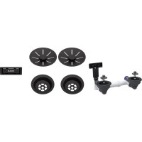 Відвідна арматура InFino Blanco для двох чаш з корзинчатим вентилем 3 ½", без клапана-автомата, чорний (207438) Відвідна арматура InFino Blanco для двох чаш з корзинчатим вентилем 3 ½", без клапана-автомата, чорний (207438)