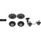 Відвідна арматура InFino Blanco для двох чаш з корзинчатим вентилем 3 ½", без клапана-автомата, чорний (207438)