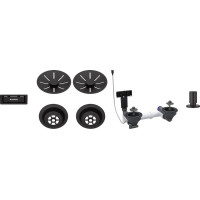 Відвідна арматура InFino Blanco для двох чаш з корзинчатим вентилем 3 ½", з клапаном-автоматом, чорний (207442) Відвідна арматура InFino Blanco для двох чаш з корзинчатим вентилем 3 ½", з клапаном-автоматом, чорний (207442)