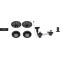 Відвідна арматура InFino Blanco для двох чаш з корзинчатим вентилем 3 ½", з клапаном-автоматом, чорний (207442)