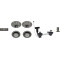 Відвідна арматура InFino Blanco для двох чаш з корзинчатим вентилем 3 ½", з клапаном-автоматом, satin dark steel (207444)