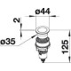 Кнопка клапана-автомата PushControl Blanco нержавеющая сталь (233696)