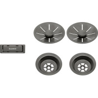 Набір декоративних елементів Blanco C-overflow та InFino® у кольорі satin dark steel на дві чаші (206901)