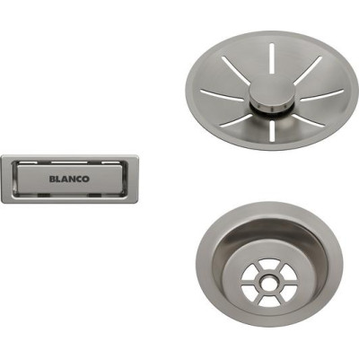 Набор декоративных элементов Blanco C-overflow и InFino satin platinum для одной чаши (207406)