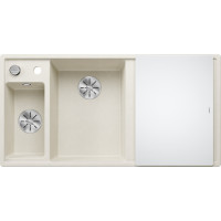 Кам'яна кухонна мийка Blanco AXIA III 6S Ніжно білий чаша ліворуч обробна дошка з безпечного скла (527043)