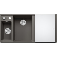 Кам'яна кухонна мийка Blanco AXIA III 6S Вулканічний сірий чаша ліворуч обробна дошка з безпечного скла (527226)