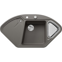 Каменная кухонная мойка Blanco DELTA II Вулканический серый угловая (527238)