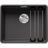 Каменная кухонная мойка Blanco ETAGON 500-F Темная скала в уровень со столешницей (526344)