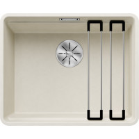 Каменная кухонная мойка Blanco ETAGON 500-F Нежный белый в уровень со столешницей (527074)