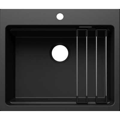 Кам'яна кухонна мийка Blanco ETAGON 6 Чорний, без відвідної арматури (527746)