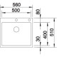 Кухонна мийка з нержавіючої сталі Blanco CLARON 500-IF/A Durinox (523393)