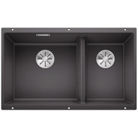 Кам'яна кухонна мийка Blanco SUBLINE 430/270-U Темна скеля під стільницю (523152)