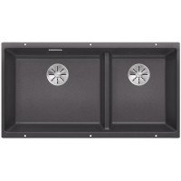Кам'яна кухонна мийка Blanco SUBLINE 480/320-U Темна скеля під стільницю (523585)