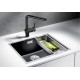 Кам'яна кухонна мийка Blanco SUBLINE 500-IF SteelFrame Антрацит в рівень зі стільницею (524107)
