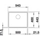 Каменная кухонная мойка Blanco SUBLINE 500-IF SteelFrame Антрацит в уровень со столешницей (524107)