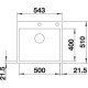 Каменная кухонная мойка Blanco SUBLINE 500-IF/A SteelFrame Антрацит в уровень со столешницей (524111)