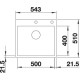 Каменная кухонная мойка Blanco SUBLINE 500-IF/A SteelFrame Черный в уровень со столешницей (525999)