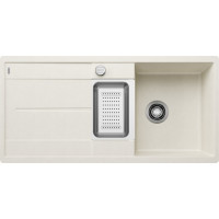 Каменная кухонная мойка Blanco METRA 6 S-F Нежный белый в уровень со столешницей (527118)