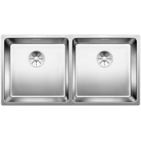 Кухонна мийка з нержавіючої сталі Blanco ANDANO 400/400-IF в один рівень зі стільницею (522985)