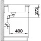 Кухонная мойка с нержавеющей стали Blanco ZEROX 400-IF Durinox с матовой поверхностью (523097)