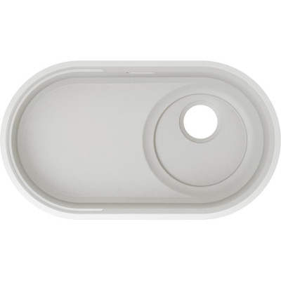 Каменная кухонная мойка Blanco OOVALON 700-IF VELGRANIT Облачный белый, без отводной арматуры (527992)