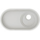 Каменная кухонная мойка Blanco OOVALON 700-IF VELGRANIT Облачный белый, без отводной арматуры (527992)