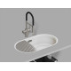 Каменная кухонная мойка Blanco OOVALON 700-U VELGRANIT Облачный белый, без отводной арматуры (527990)