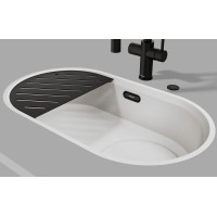 Каменная кухонная мойка Blanco OOVALON 700-U VELGRANIT Облачный белый, без отводной арматуры (527990)