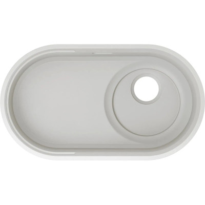 Каменная кухонная мойка Blanco OOVALON 700-U VELGRANIT Облачный белый, без отводной арматуры (527990)