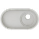 Каменная кухонная мойка Blanco OOVALON 700-U VELGRANIT Облачный белый, без отводной арматуры (527990)