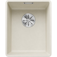 Каменная кухонная мойка Blanco SUBLINE 320-F Нежный белый в уровень со столешницей (527159)