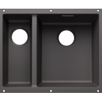 Кам'яна кухонна мийка Blanco SUBLINE 340/160-U Темна скеля під стільницю, чаша справа, без відвідної арматури (527814)