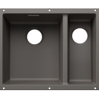 Каменная кухонная мойка Blanco SUBLINE 340/160-U Вулканический серый под столешницу, чаша слева, без отводной арматуры (527819)